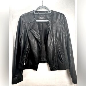 BADGLEY MISCHKA Black Leather Jacket - Small